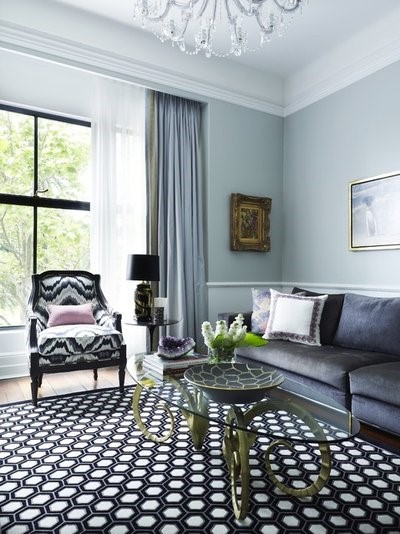 Transitional Living Room by Greg Natale